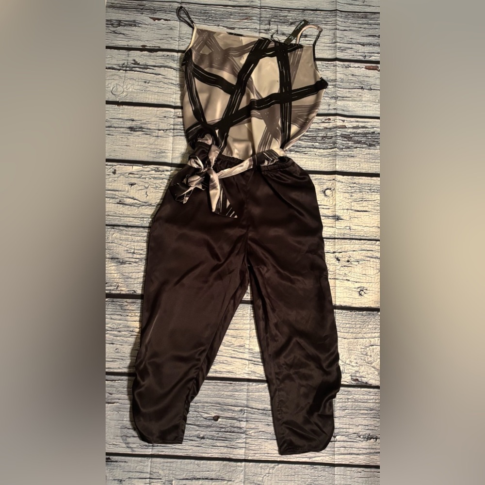 Elegant Black Satin Jumpsuit